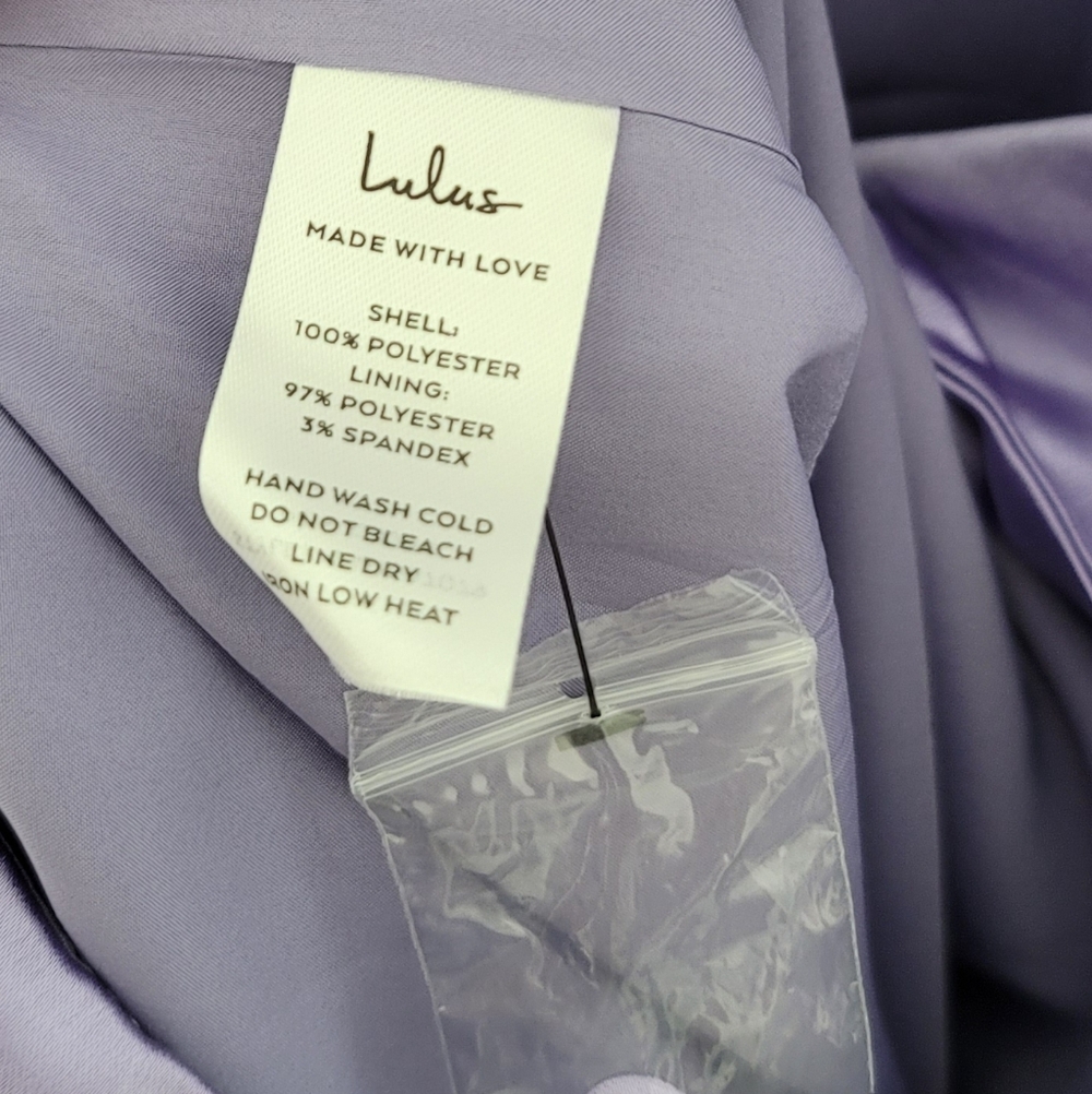 🆕️ Lulus Perfectly Sleek Lavender Satin Halter Slip Midi Dress - Picture 9 of 16